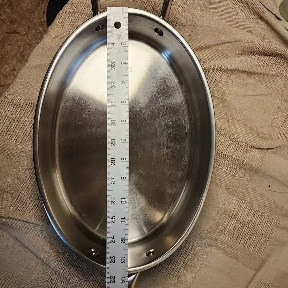 Princess House Stainless Steel 5-Qt. Oval Sauté Pan-NEW